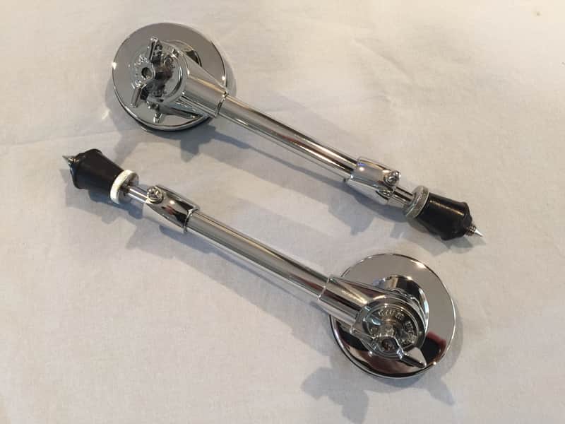 Pair DW Collector’s Series Bass Drum Spurs, Legs, Chrome, Workshop, image 1