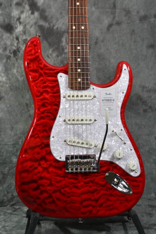 Fender Hybrid II Stratocaster Killer Quilt Maple Top Cherry Red w FAST Same Day Shipping image 1