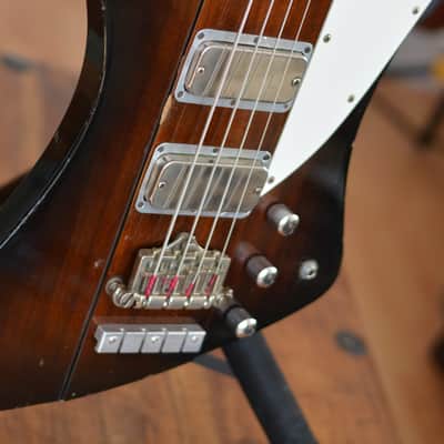 Greco TB1100 Thunderbird Bass 1980 Sunburst with Gator Case image 7