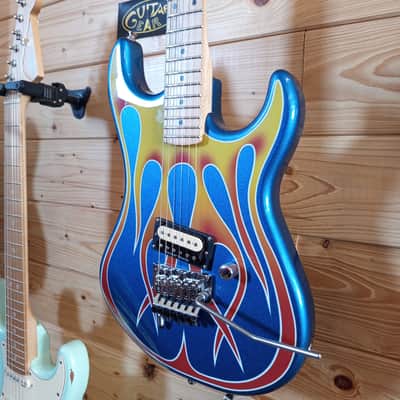 KRAMER Baretta "Hot Rod" Blue Sparkle with Flames image 3