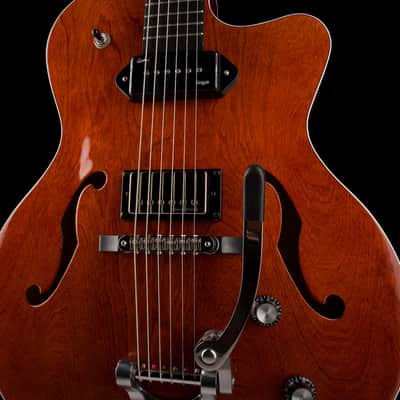 Pre Owned Godin 5th Ave. Uptown With Bigsby Havana Brown With Case image 6