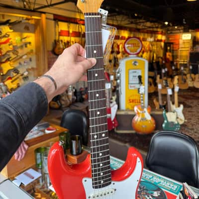 Fender Stratocaster AVRI '62, 1982 Fullerton, Fiesta Red, V-Neck, All Original image 5