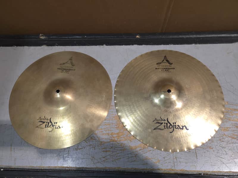 Zildjian 14" A Custom Mastersound Hi-Hat Cymbals (Pair) 1999 - Present - Brilliant image 1