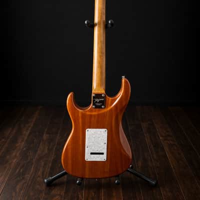 1981 Tagima Stella DW Quilt Top – Orange Flame – HSS – Roasted Maple Neck – Excellent image 5