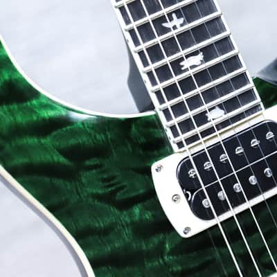 PRS SE Custom 24 Quilt Teal Black Quilted Maple Top Electric Guitar w/Bag image 5