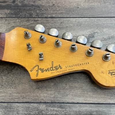 Vintage 1961 Fender Slab Board Brazilian Rosewood Stratocaster Neck image 2