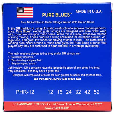 DR Strings Pure Blues PHR-12 Extra Heavy .012-052 image 3