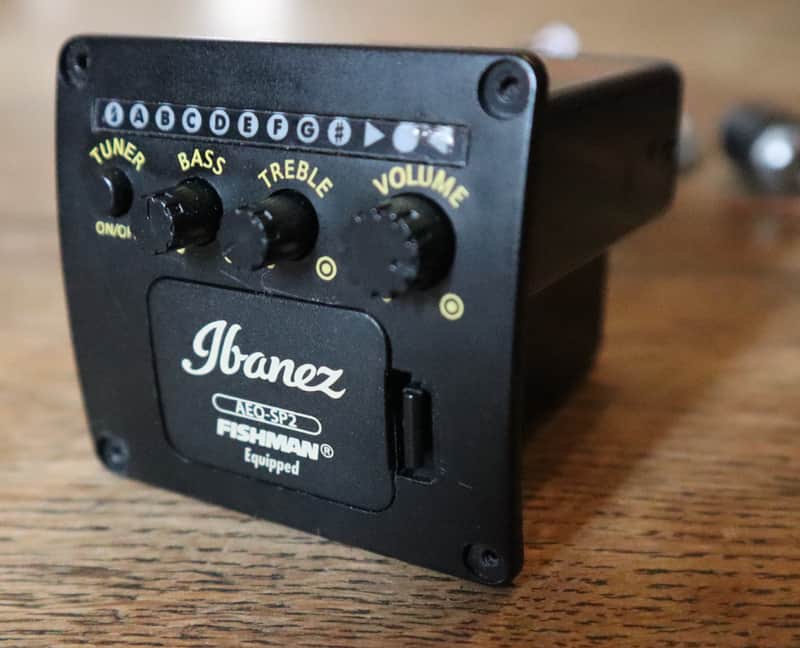 Fishman Ibanez AEQ2T Acoustic Guitar piezo + preamp | Reverb