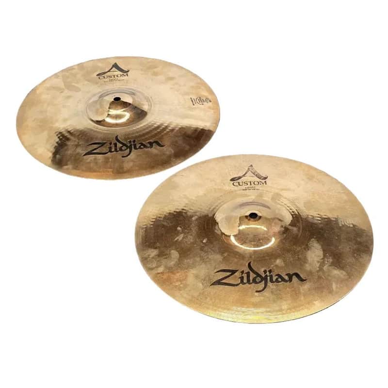 Used Zildjian A Custom Hi Hat Cymbals 14" - Good image 1