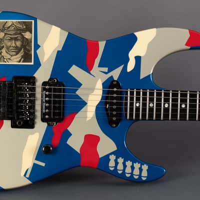 ESP Kamikaze II George Lynch Blue Camo 1989 image 5
