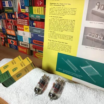 2 x NOS DGetter Amperex USA 6922 Gold Pin ~ Several Grail Pairs In Stock ~ Instrument Grade Holographic Tone Detailed Euphony Rich Warmth Clear Resolve ~ PQ/RCA/Beckman Medical/USN Military Grade ~ Rode K2 NTK Mics Vocals+ image 8