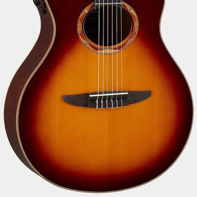 Yamaha NTX3 BS, Nylon String Acoustic Electric Classical Guitar With Case - Brown Sunburst image 2