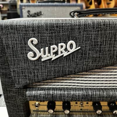 Supro 1699RH Statesman 2-Channel 50-Watt Tube Guitar Head Black Rhino image 6