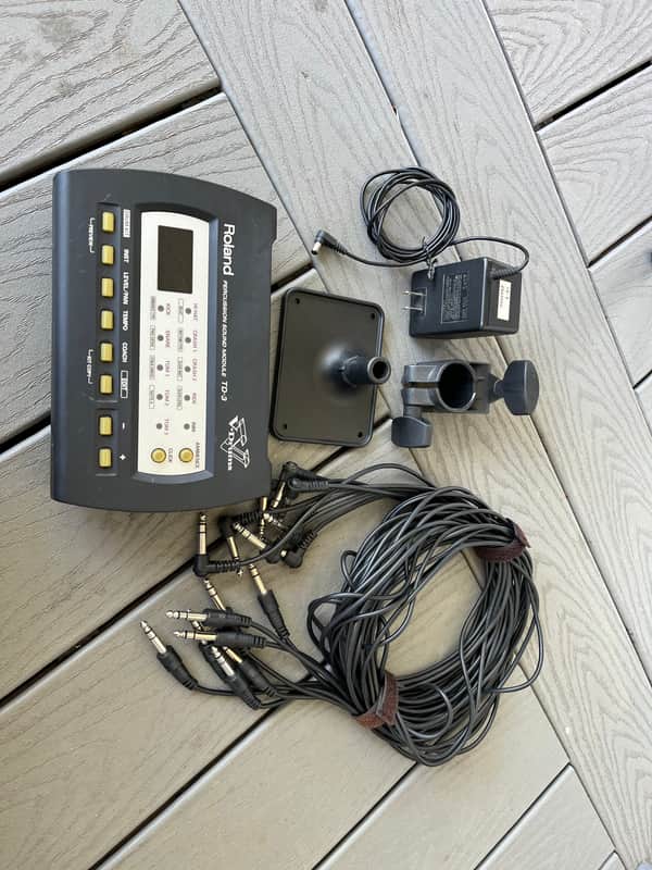 Roland Roland TD-3 V-Drums Percussion Sound Module w/ Cables Power Supply & Mount image 1