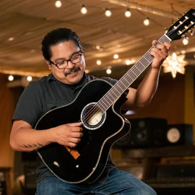 Ortega RCE145BK Family Series Pro Solid Spruce Top Mahogany Neck Cutaway Nylon 6-String Classical Acoustic-Electric Guitar w/Gig Bag image 20