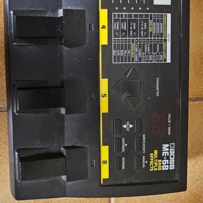 Boss ME-6B Bass Multiple Effects Pedal 1990s - Black and Yellow image 3
