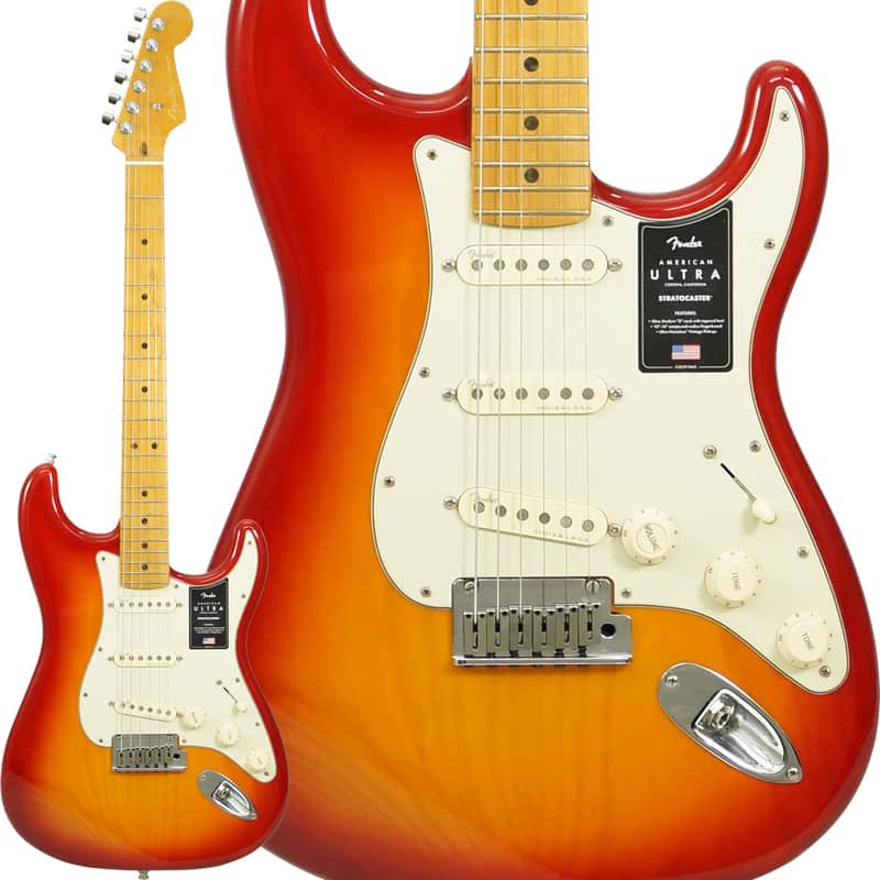 Fender American Ultra Stratocaster (Plasma Red Burst/Maple) [USED] 2019 - Plasma Red Burst image 1