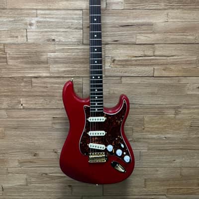 Fender Deluxe Players Stratocaster Guitar 2007-MIM- Crimson Red Transparent- w/MLA Mason Dixon Pickups + Tweed Hard Case image 2