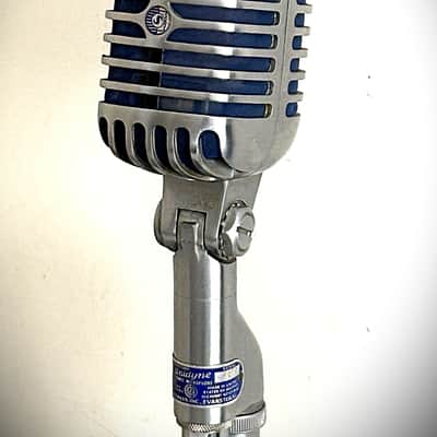 Vintage 1950's Shure 55S Dynamic Microphone, original, working, w/stand & cable image 6
