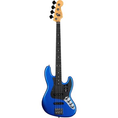 Fender American Ultra II Jazz Electric Bass, with Ebony Fingerboard (with Case), Noble Blue image 3