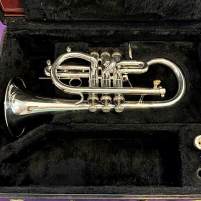 RARE Getzen Eterna Silver Plated Eb Cornet image 14