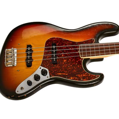 Fender Fretless Jazz Bass 3-Tone Sunburst (Pre-Owned, 1972, VG+) #350058 image 4