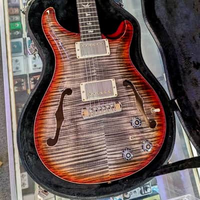 Paul Reed Smith PRS Hollowbody II Piezo 10 Top Charcoal Cherry Burst image 2