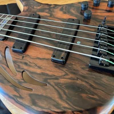 Ken Lawrence Chamberbrase II 5 string electric bass guitar LED's image 12
