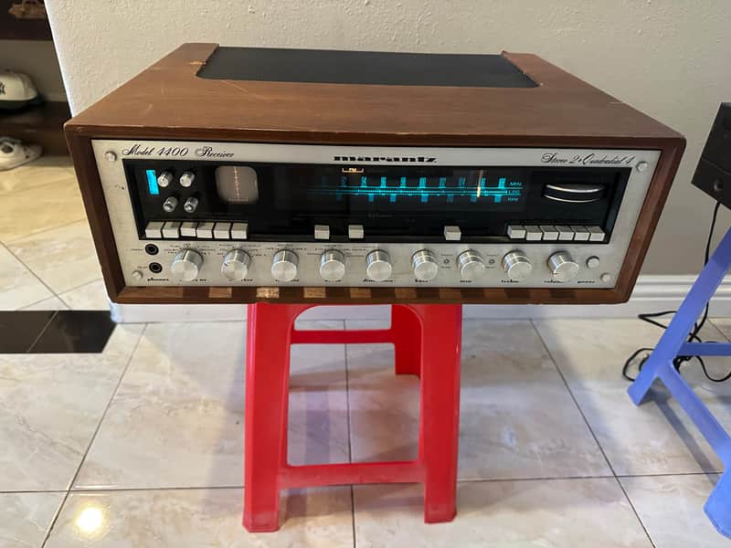 Marantz Model 4400 50-Watt Quadraphonic Solid-State Receiver 1974 - 1978 - Silver with Wood Case image 1