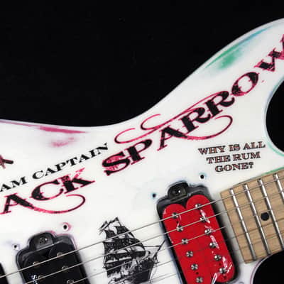 Custom Painted And Upgraded Dean Custom Zone Guitar - Aged and Worn With Graphics And Reverse Headstock image 8