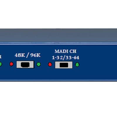 Mamba 32 ch x 32 ch Analog to MADI converter 96K (bi-directional) 1RU image 1