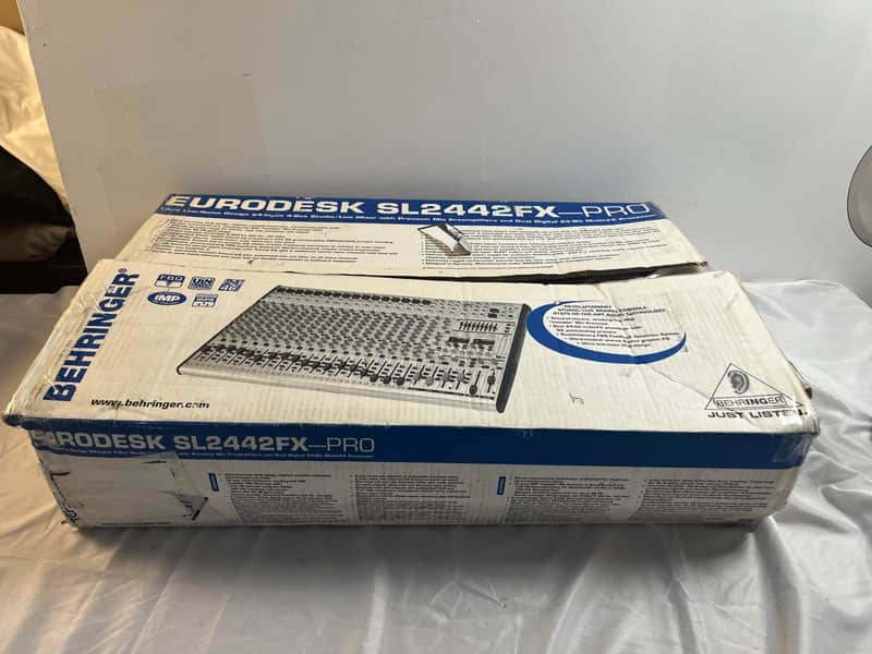 BEHRINGER EURODESK MX 2442A Mixing Console Works- No Power Supply - read image 1