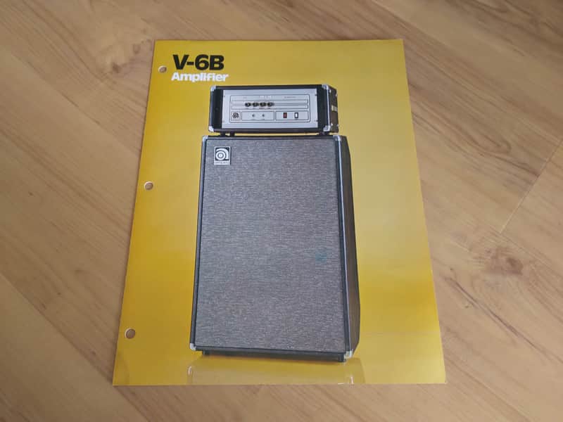 Vintage 1970's Ampeg V-6B Amplifier Spec. Booklet! Rare, Original Case Candy, Paperwork! image 1