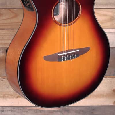 Yamaha NTX1 Acoustic-Electric Classical Guitar Brown Sunburst image 2