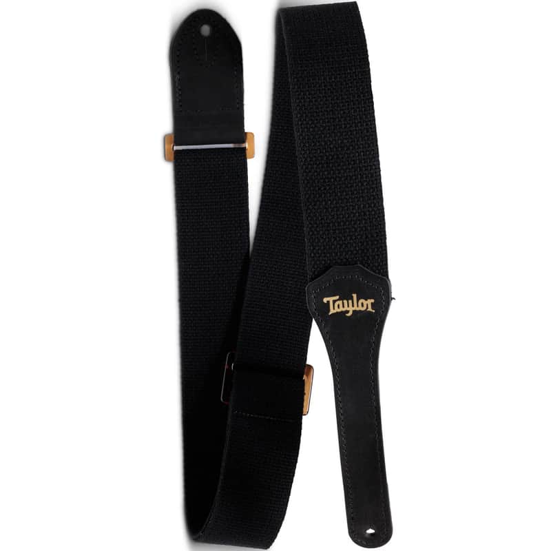 Taylor GS Mini Strap,Blk Cotton,2",Amber Buckle image 1