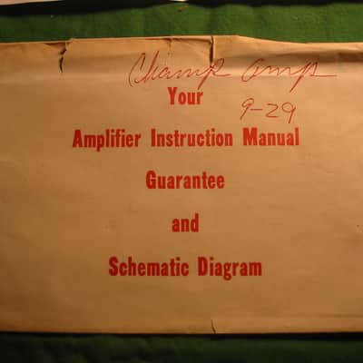 1969 Fender  Champ  AA764  Schematic  All Black-Silver face image 2