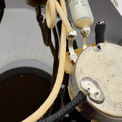 Fender Telecaster 3-way wiring harness upgrade for single coil neck and bridge pickups with 0.033uF paper in oil capacitor image 3