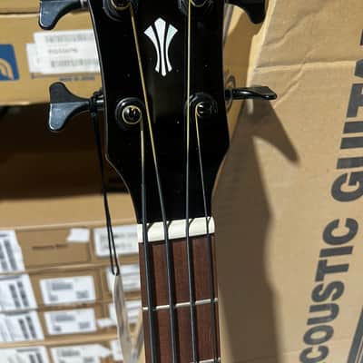 Ibanez AEGB24E AEG Acoustic-electric Bass Guitar - Black High Gloss image 4