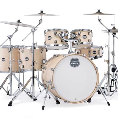 Mapex Mars Maple Natural Satin Studioease Drums 6pc Shell Pack 22/10/12/14/16/14 | NEW Authorized Dealer image 1