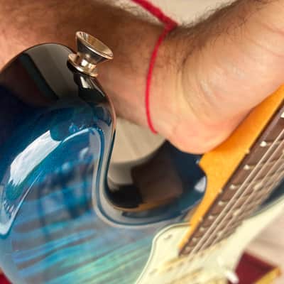 Fender ST-62QM  Stratocaster Reissue MIJ Japan, transparent Blue quilted top rosewood image 16