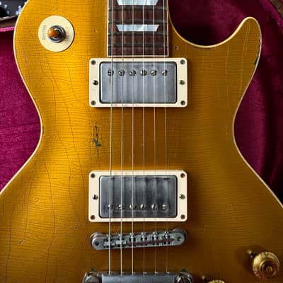 2017 Gibson Les Paul Standard Heavy Aged Gold over Green PSL image 4