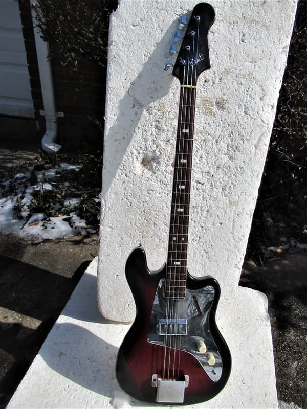 Kent  Basin St Bass Guitar, 1960's, Japan,  34" Scale, Very Cool image 1