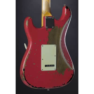 Fender '63 Strat Relic Michael Landau Signature Fiesta Red - Custom Electric Guitar image 7