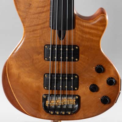 1992 Wal Mk2 5-String Fretless Bass – Walnut Facings, Ebony Board image 3
