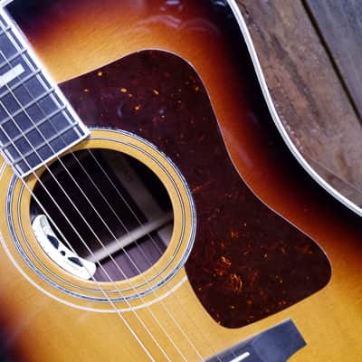 Guild USA D-55E Dreadnought - Antique Burst w/ Humidified Hard Case NAMM Display Guitar image 10