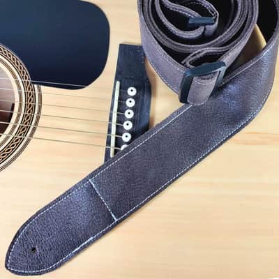 Dark Brown Premium Leather Guitar Strap - Brown Leather Guitar Strap - 100% Leather Guitar Strap-Acoustic, Electric Bass Guitars image 1