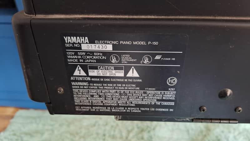 Yamaha  P-150 88 note digital piano with stand and Yamaha case  functions perfectly!