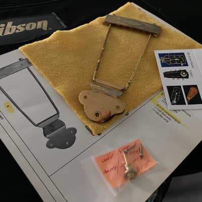 Gibson ES-345TD-60-70’s - Gold plated Natural Aged- ”Diamond”  accent Trapeze Tailpiece clover mounting plate. image 1