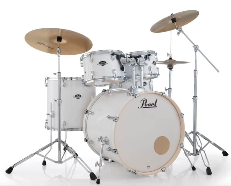 Pearl Export 5-Piece Drum Set - 22" Bass Drum PURE WHITE image 1
