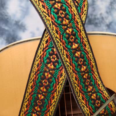 Vintage 1960's Ace Style Glass Guitar Strap Metal Buckle Hendrix Clapton image 4